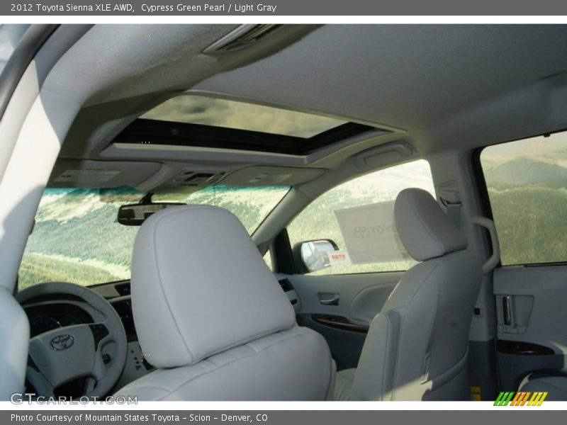 Cypress Green Pearl / Light Gray 2012 Toyota Sienna XLE AWD