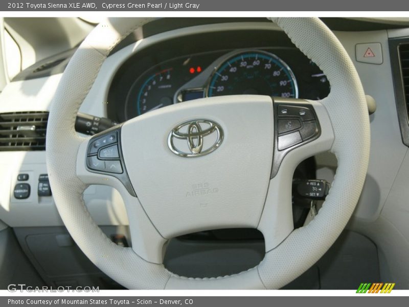 Cypress Green Pearl / Light Gray 2012 Toyota Sienna XLE AWD