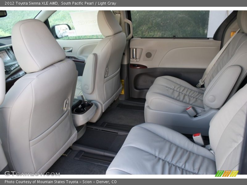 South Pacific Pearl / Light Gray 2012 Toyota Sienna XLE AWD