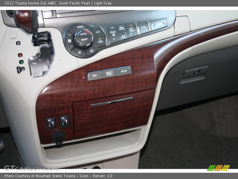 South Pacific Pearl / Light Gray 2012 Toyota Sienna XLE AWD