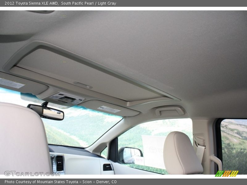 South Pacific Pearl / Light Gray 2012 Toyota Sienna XLE AWD