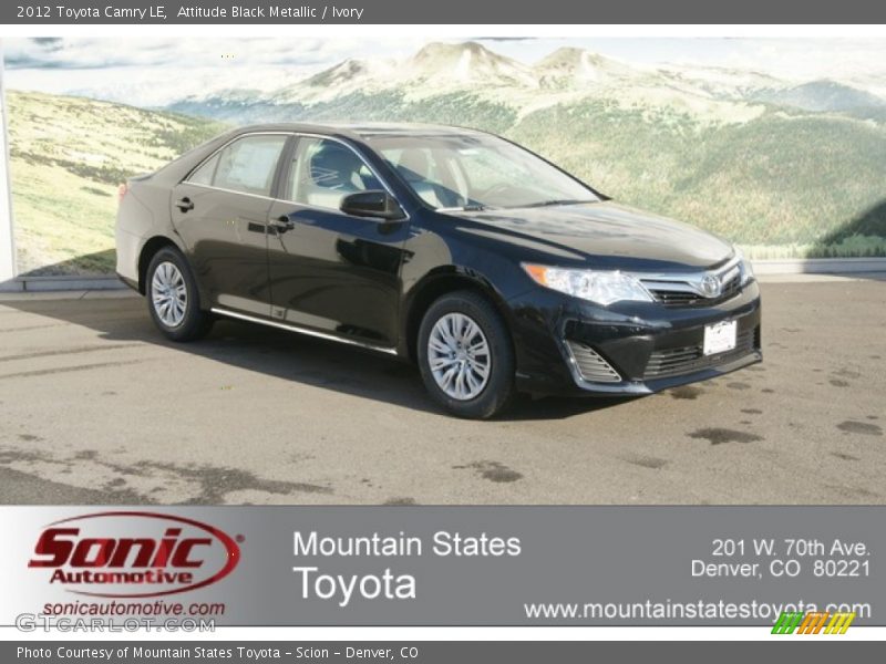 Attitude Black Metallic / Ivory 2012 Toyota Camry LE