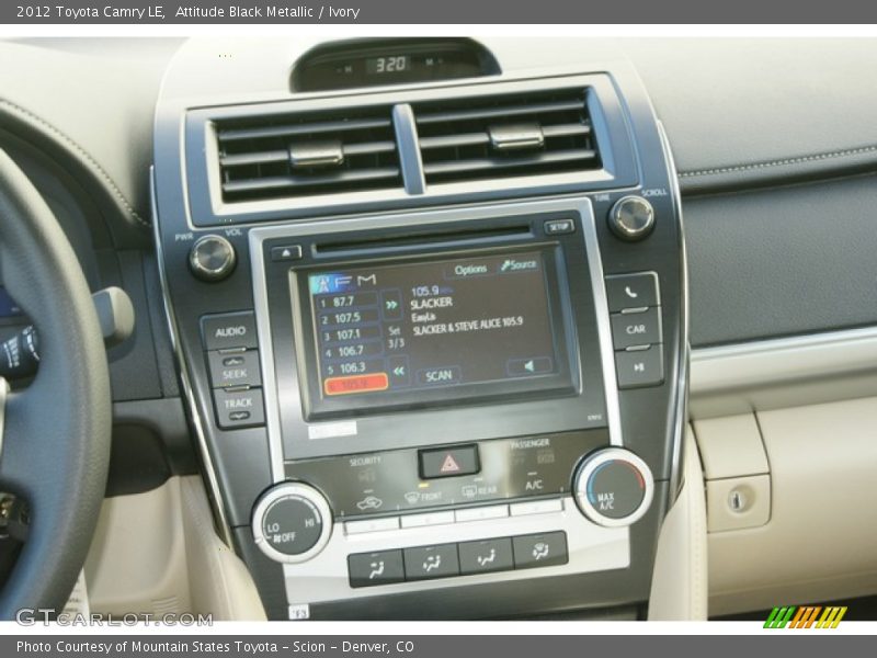 Attitude Black Metallic / Ivory 2012 Toyota Camry LE