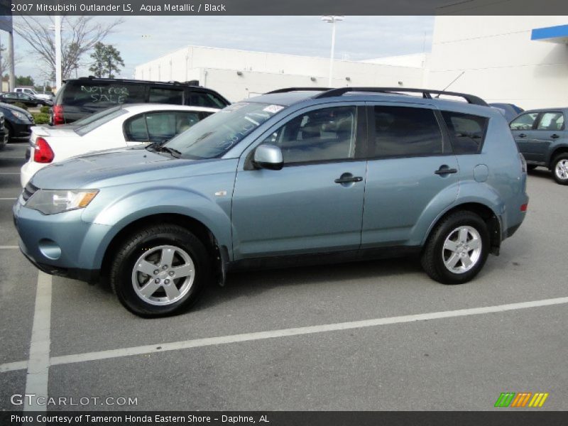 Aqua Metallic / Black 2007 Mitsubishi Outlander LS