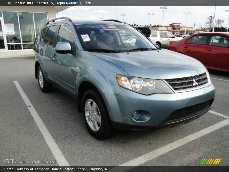 Aqua Metallic / Black 2007 Mitsubishi Outlander LS