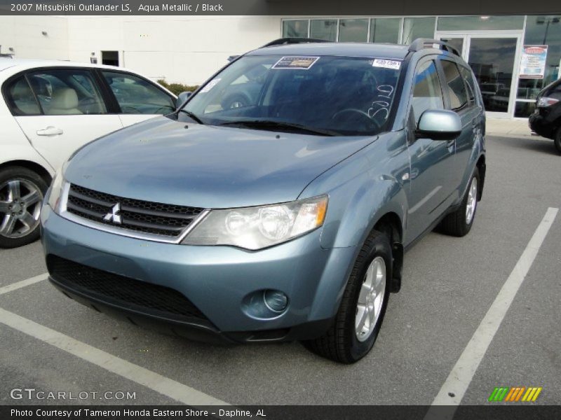 Aqua Metallic / Black 2007 Mitsubishi Outlander LS