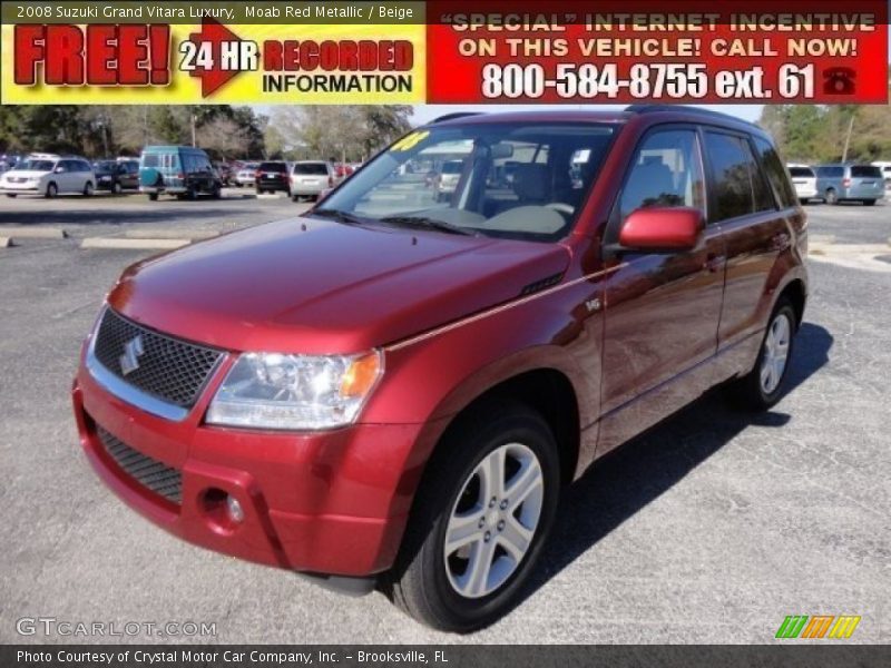 Moab Red Metallic / Beige 2008 Suzuki Grand Vitara Luxury
