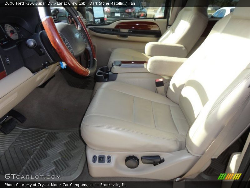 Dark Stone Metallic / Tan 2006 Ford F250 Super Duty Lariat Crew Cab
