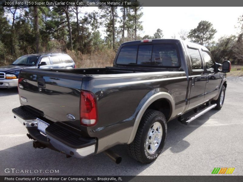 Dark Stone Metallic / Tan 2006 Ford F250 Super Duty Lariat Crew Cab