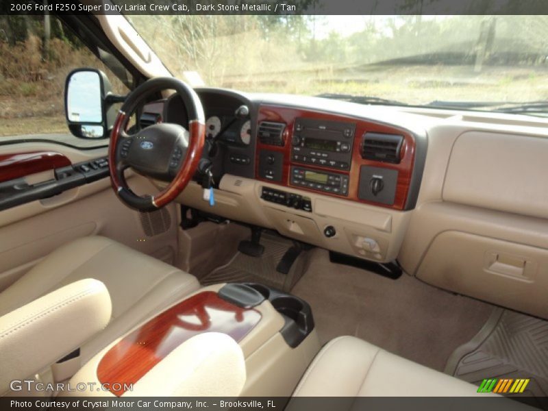Dark Stone Metallic / Tan 2006 Ford F250 Super Duty Lariat Crew Cab