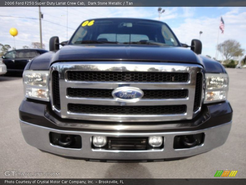 Dark Stone Metallic / Tan 2006 Ford F250 Super Duty Lariat Crew Cab