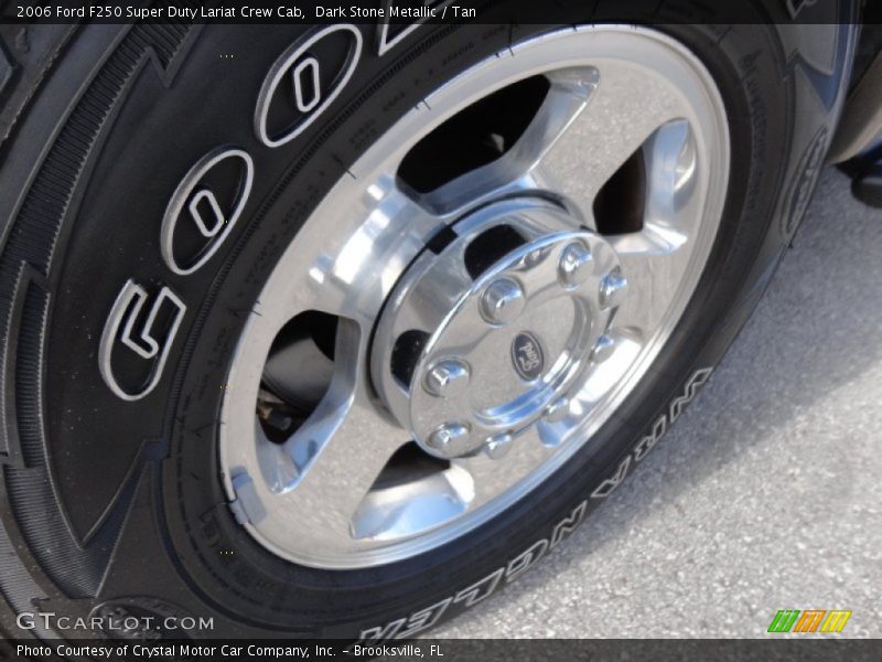 Dark Stone Metallic / Tan 2006 Ford F250 Super Duty Lariat Crew Cab