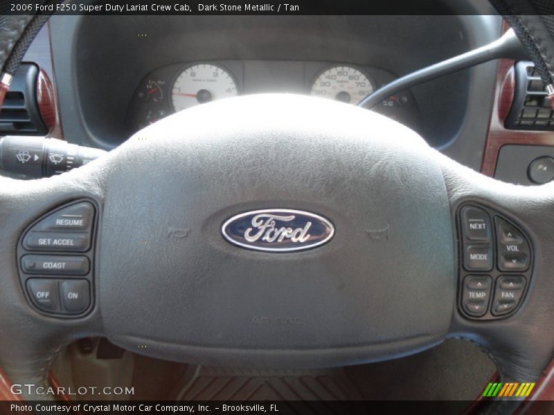 Dark Stone Metallic / Tan 2006 Ford F250 Super Duty Lariat Crew Cab