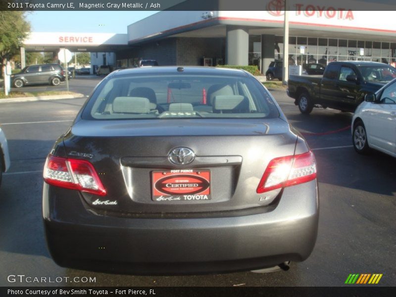 Magnetic Gray Metallic / Ash 2011 Toyota Camry LE