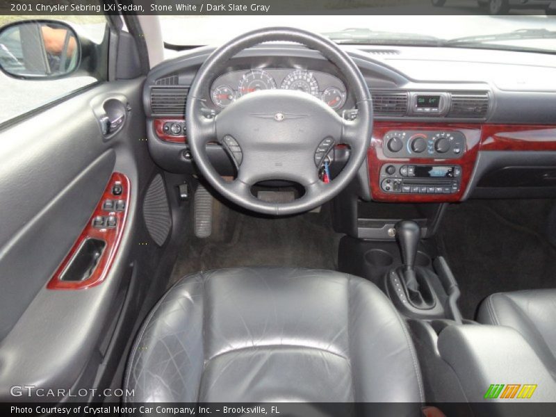 Stone White / Dark Slate Gray 2001 Chrysler Sebring LXi Sedan