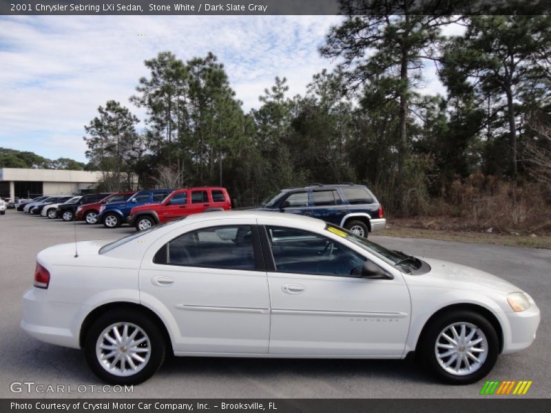 Stone White / Dark Slate Gray 2001 Chrysler Sebring LXi Sedan