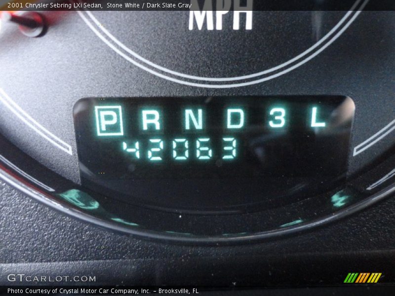 Stone White / Dark Slate Gray 2001 Chrysler Sebring LXi Sedan