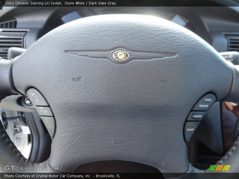 Stone White / Dark Slate Gray 2001 Chrysler Sebring LXi Sedan