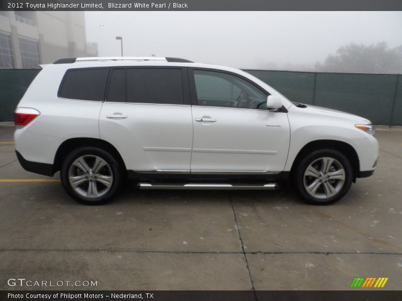 Blizzard White Pearl / Black 2012 Toyota Highlander Limited