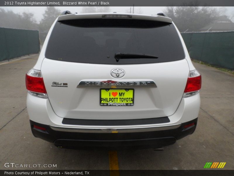 Blizzard White Pearl / Black 2012 Toyota Highlander Limited