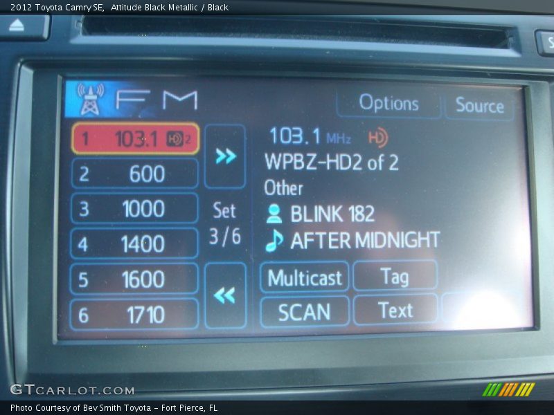 Attitude Black Metallic / Black 2012 Toyota Camry SE
