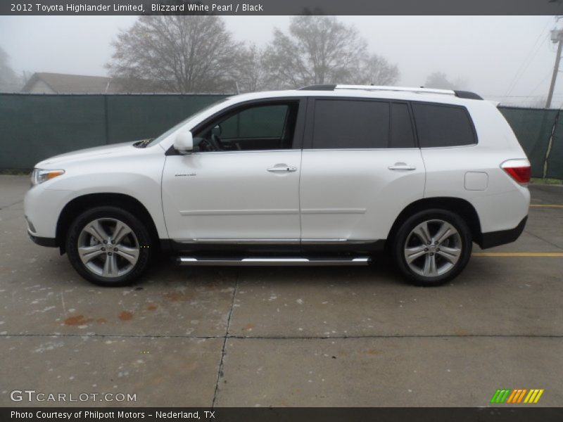 Blizzard White Pearl / Black 2012 Toyota Highlander Limited