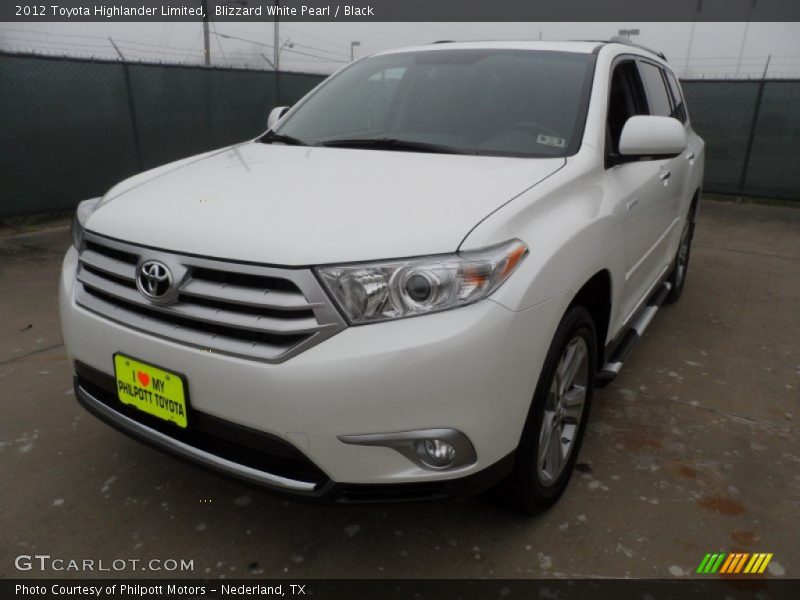 Blizzard White Pearl / Black 2012 Toyota Highlander Limited