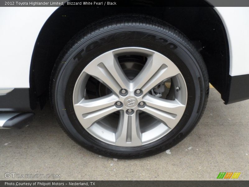 Blizzard White Pearl / Black 2012 Toyota Highlander Limited
