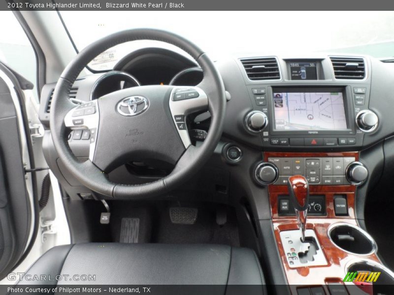 Blizzard White Pearl / Black 2012 Toyota Highlander Limited