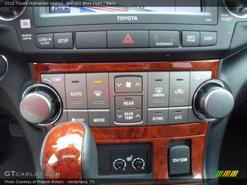 Blizzard White Pearl / Black 2012 Toyota Highlander Limited
