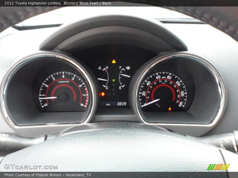 Blizzard White Pearl / Black 2012 Toyota Highlander Limited