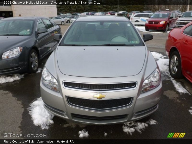 Silverstone Metallic / Titanium Gray 2008 Chevrolet Malibu LS Sedan