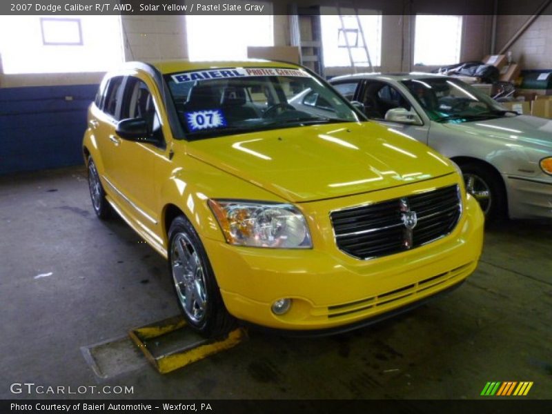 Solar Yellow / Pastel Slate Gray 2007 Dodge Caliber R/T AWD