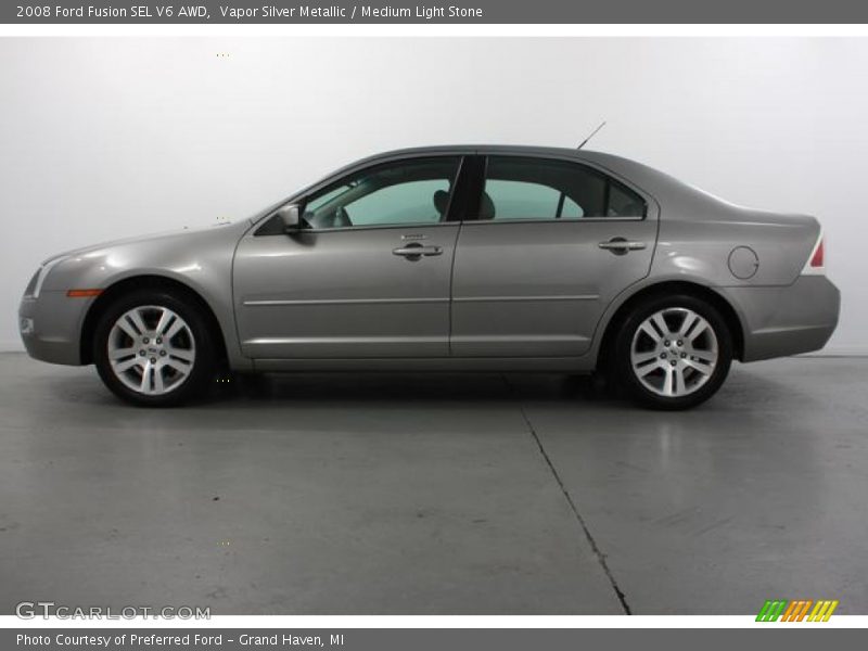 Vapor Silver Metallic / Medium Light Stone 2008 Ford Fusion SEL V6 AWD