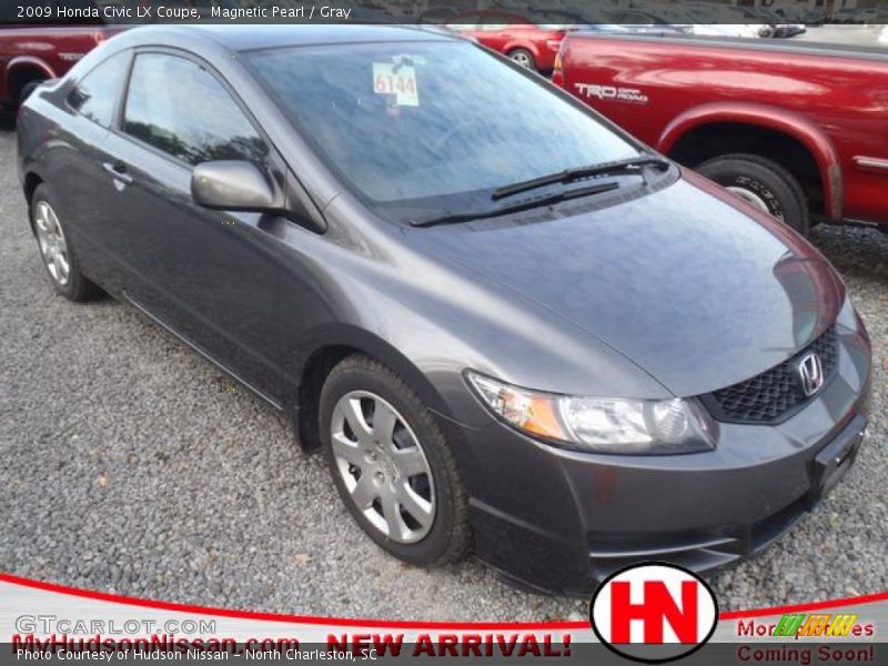 Magnetic Pearl / Gray 2009 Honda Civic LX Coupe