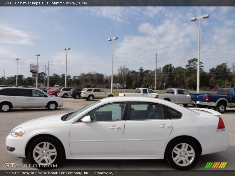Summit White / Gray 2011 Chevrolet Impala LT