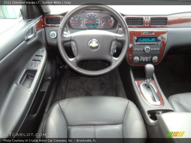 Summit White / Gray 2011 Chevrolet Impala LT