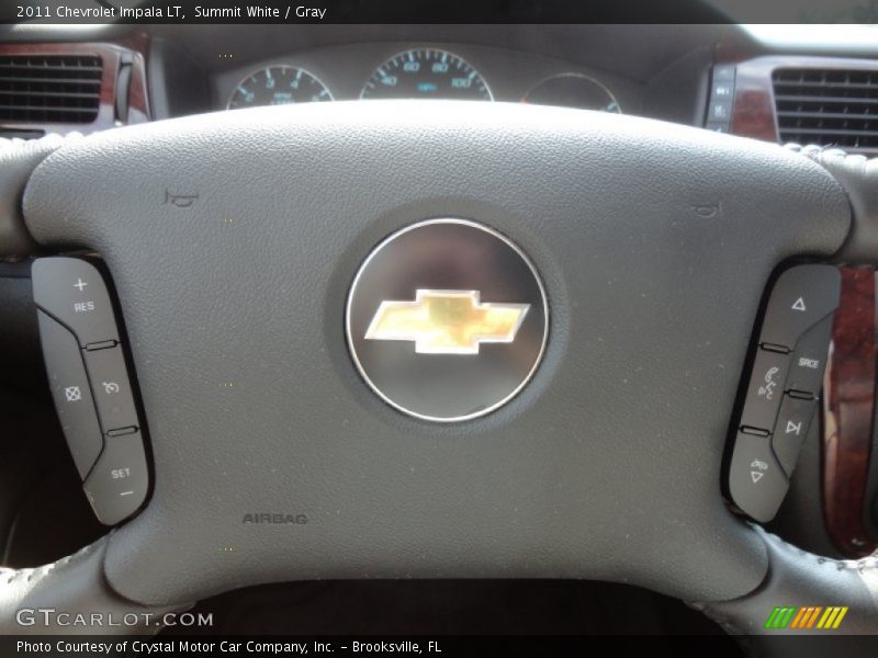 Summit White / Gray 2011 Chevrolet Impala LT