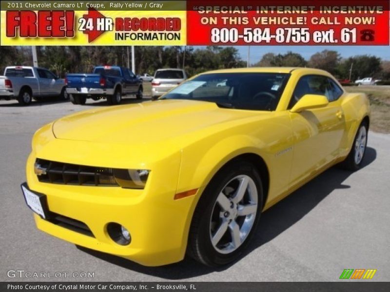 Rally Yellow / Gray 2011 Chevrolet Camaro LT Coupe