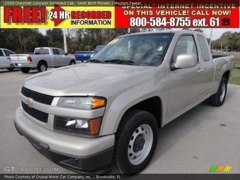 Silver Birch Metallic / Medium Pewter 2009 Chevrolet Colorado Extended Cab