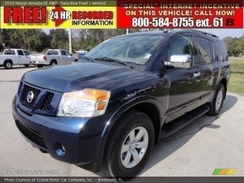 Navy Blue Pearl / Almond 2010 Nissan Armada SE 4WD