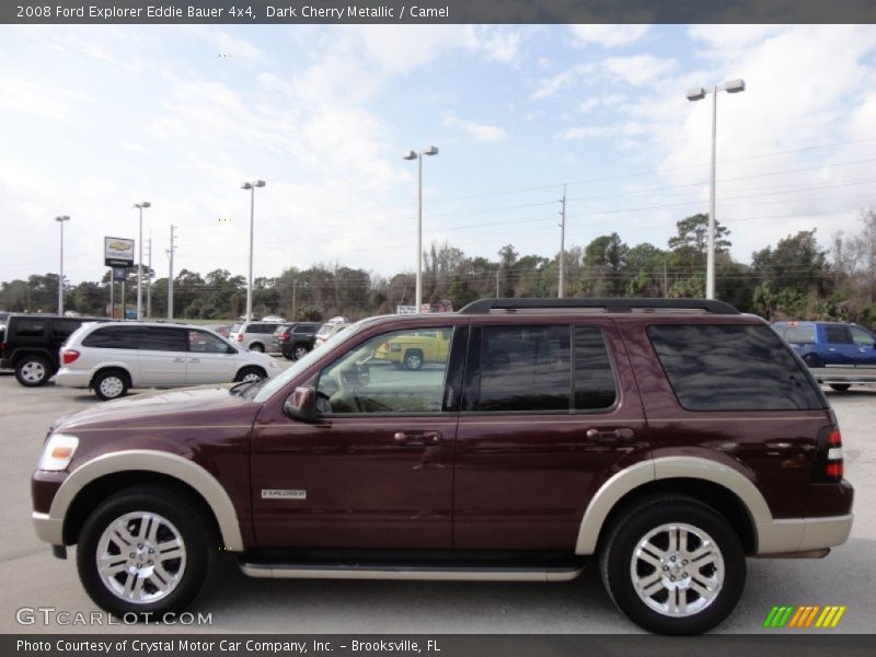 Dark Cherry Metallic / Camel 2008 Ford Explorer Eddie Bauer 4x4