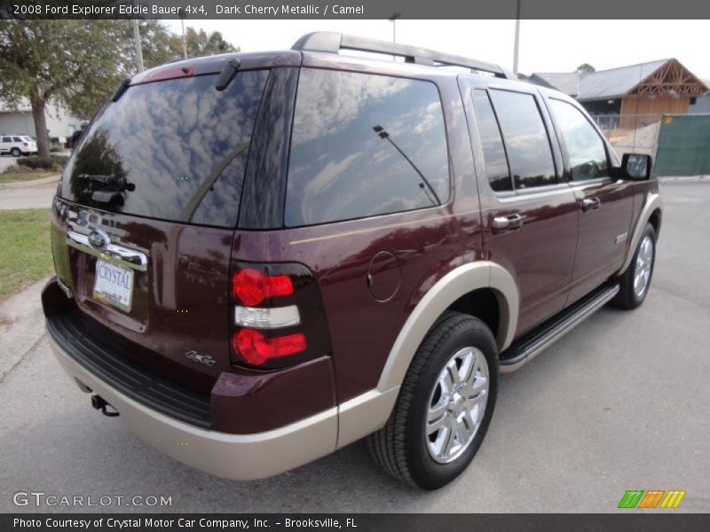 Dark Cherry Metallic / Camel 2008 Ford Explorer Eddie Bauer 4x4