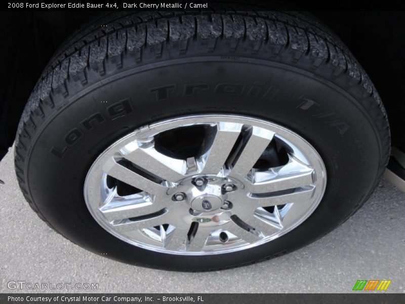 Dark Cherry Metallic / Camel 2008 Ford Explorer Eddie Bauer 4x4