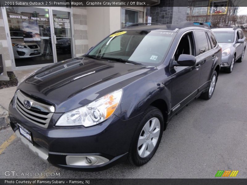 Graphite Gray Metallic / Off Black 2011 Subaru Outback 2.5i Premium Wagon