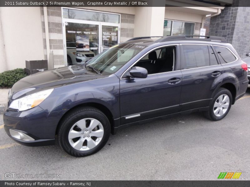 Graphite Gray Metallic / Off Black 2011 Subaru Outback 2.5i Premium Wagon