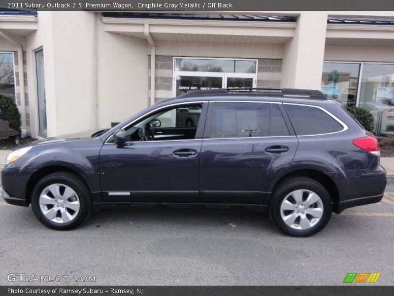 Graphite Gray Metallic / Off Black 2011 Subaru Outback 2.5i Premium Wagon