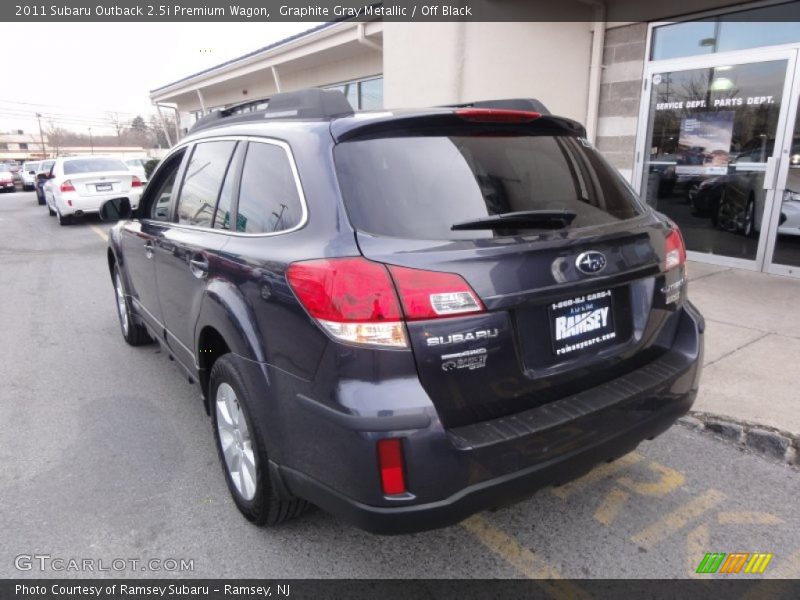 Graphite Gray Metallic / Off Black 2011 Subaru Outback 2.5i Premium Wagon