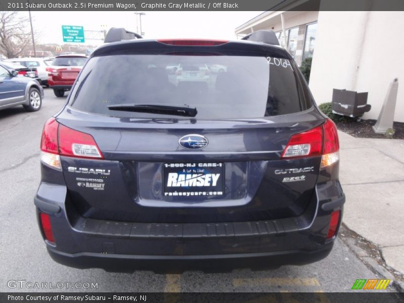Graphite Gray Metallic / Off Black 2011 Subaru Outback 2.5i Premium Wagon