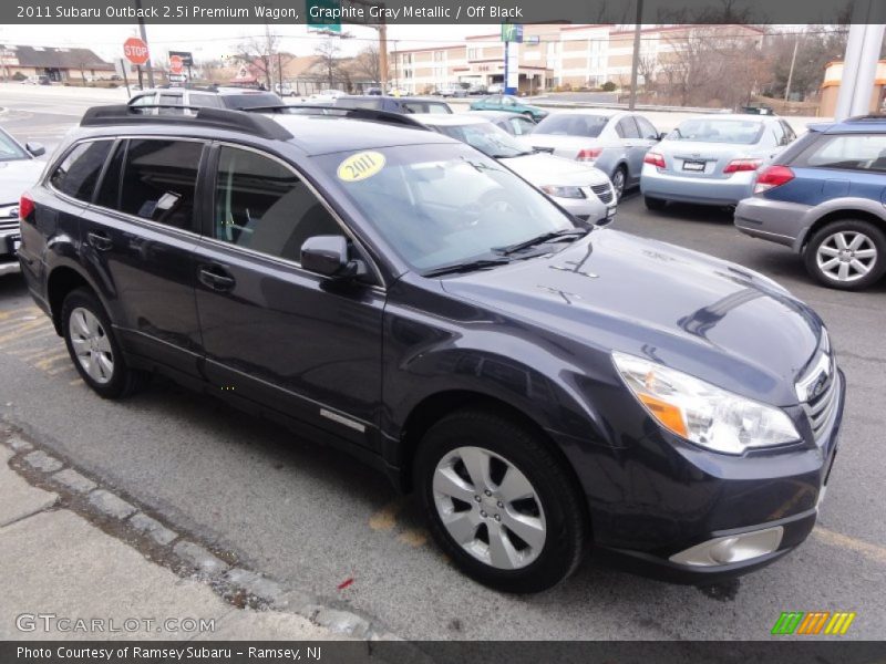 Graphite Gray Metallic / Off Black 2011 Subaru Outback 2.5i Premium Wagon